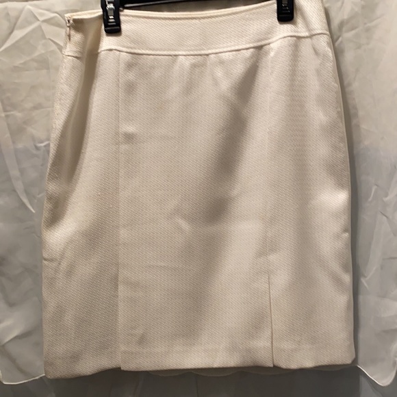 TAHARI ARTHUR S. LEVINE WHITE POLY BL SKIRT SZ 12 - Picture 4 of 13